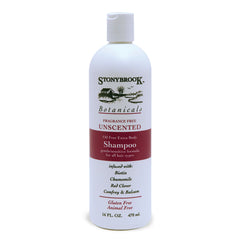 Stonybrook unscented shampoo bottle offers fragrance-free care for sensitive scalps.