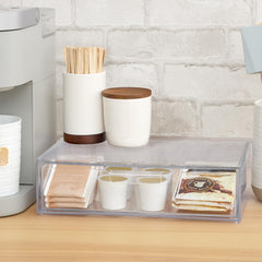 STORi Audrey makeup-organization bin on a dresser for easy setup
