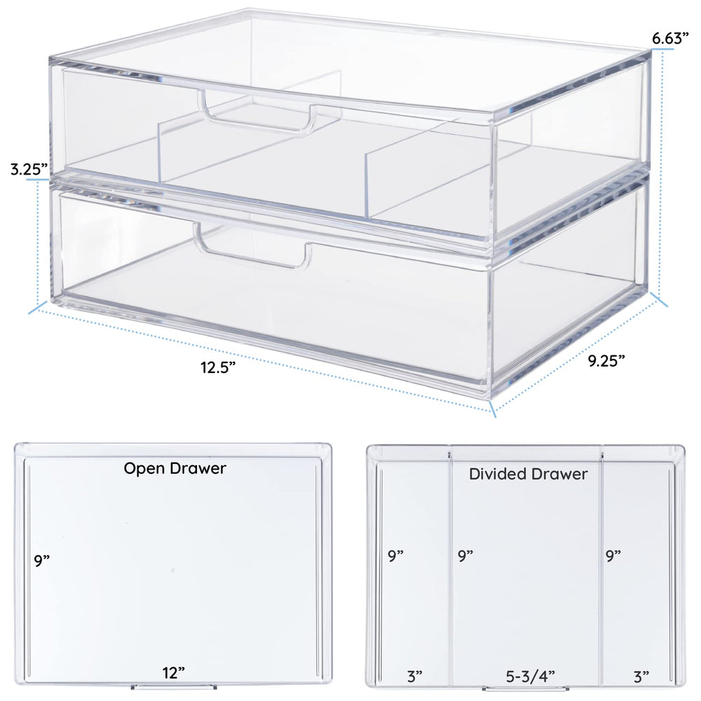 STORi STAX transparent plastic for fast item visibility