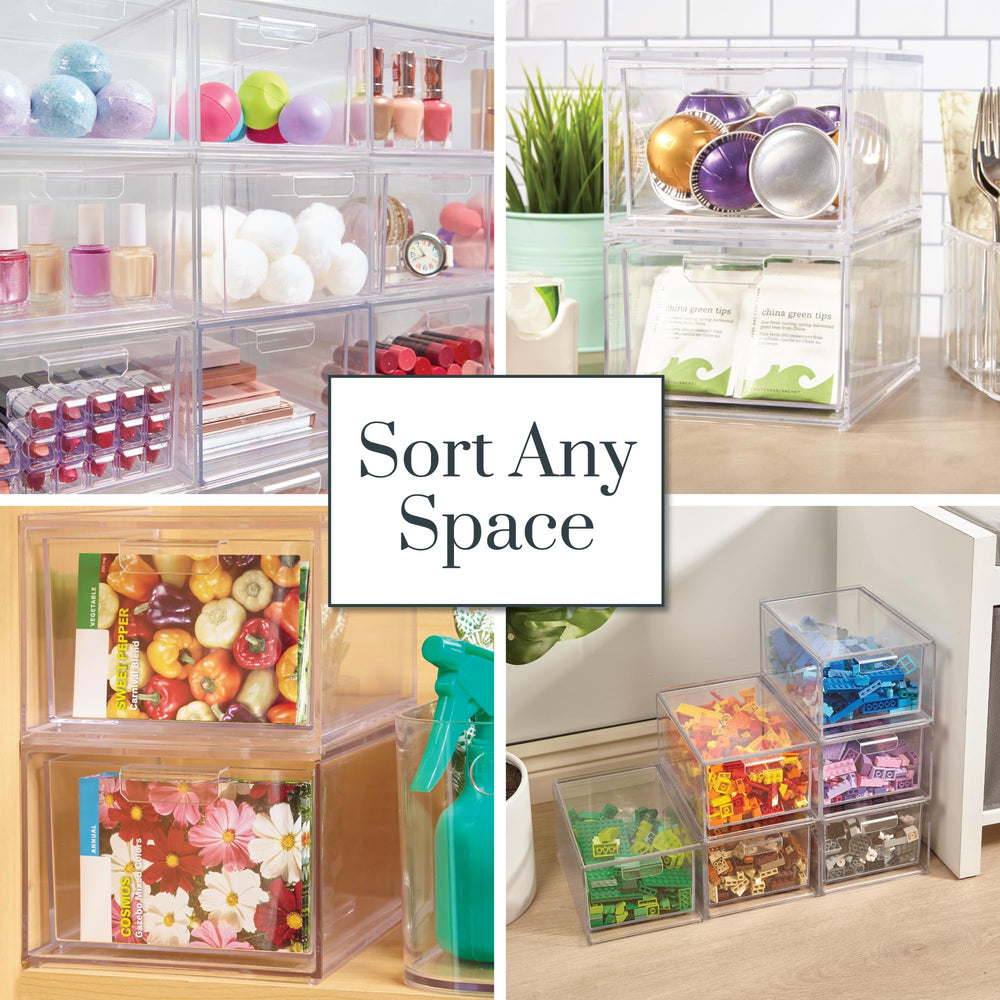 STORi Audrey drawer dimensions fit compact spaces on a dresser.