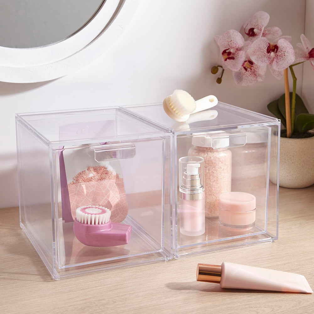 STORi Audrey stackable bin dimensions show a compact footprint