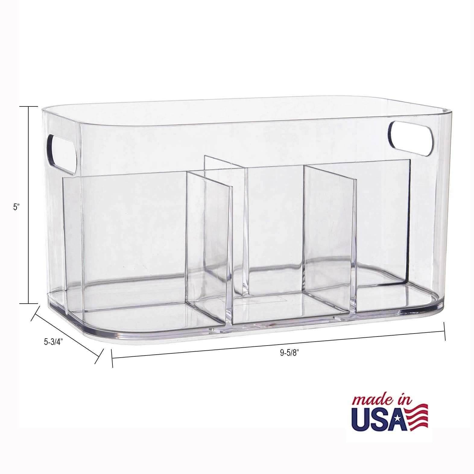 STORi Bliss vanity caddy with pass-through handles enables easy transport.