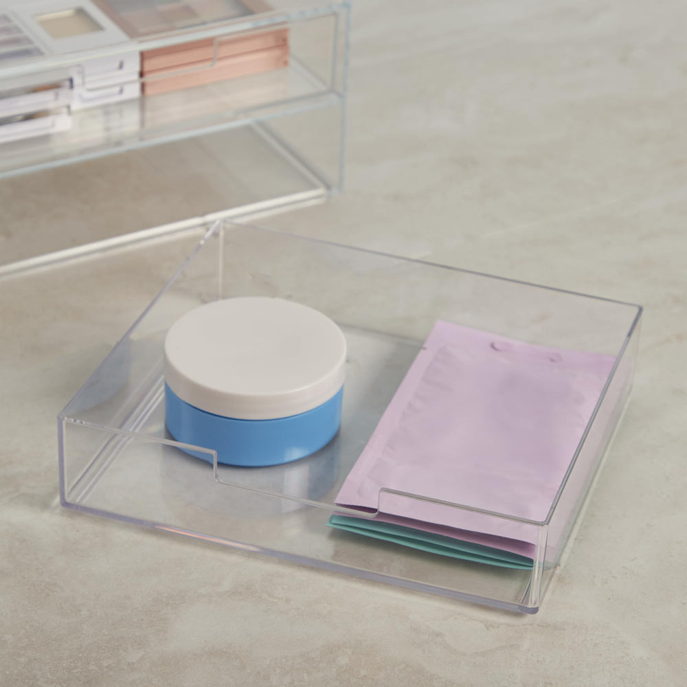 STORi Chloe cosmetics organization ready keeps beauty essentials neatly stored.