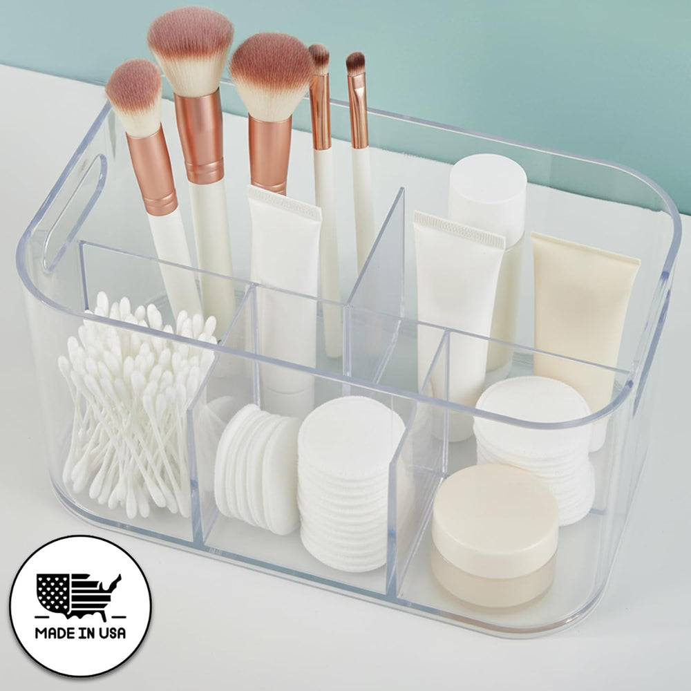STORi round corner design prevents snags while organizing cosmetics.