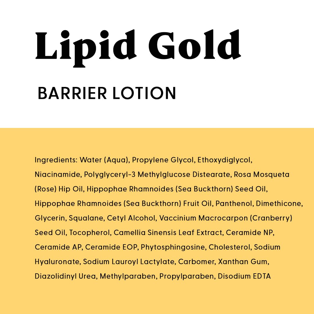 Stratia Lipid Gold on-skin swatch reveals lightweight, barrier-friendly formula.