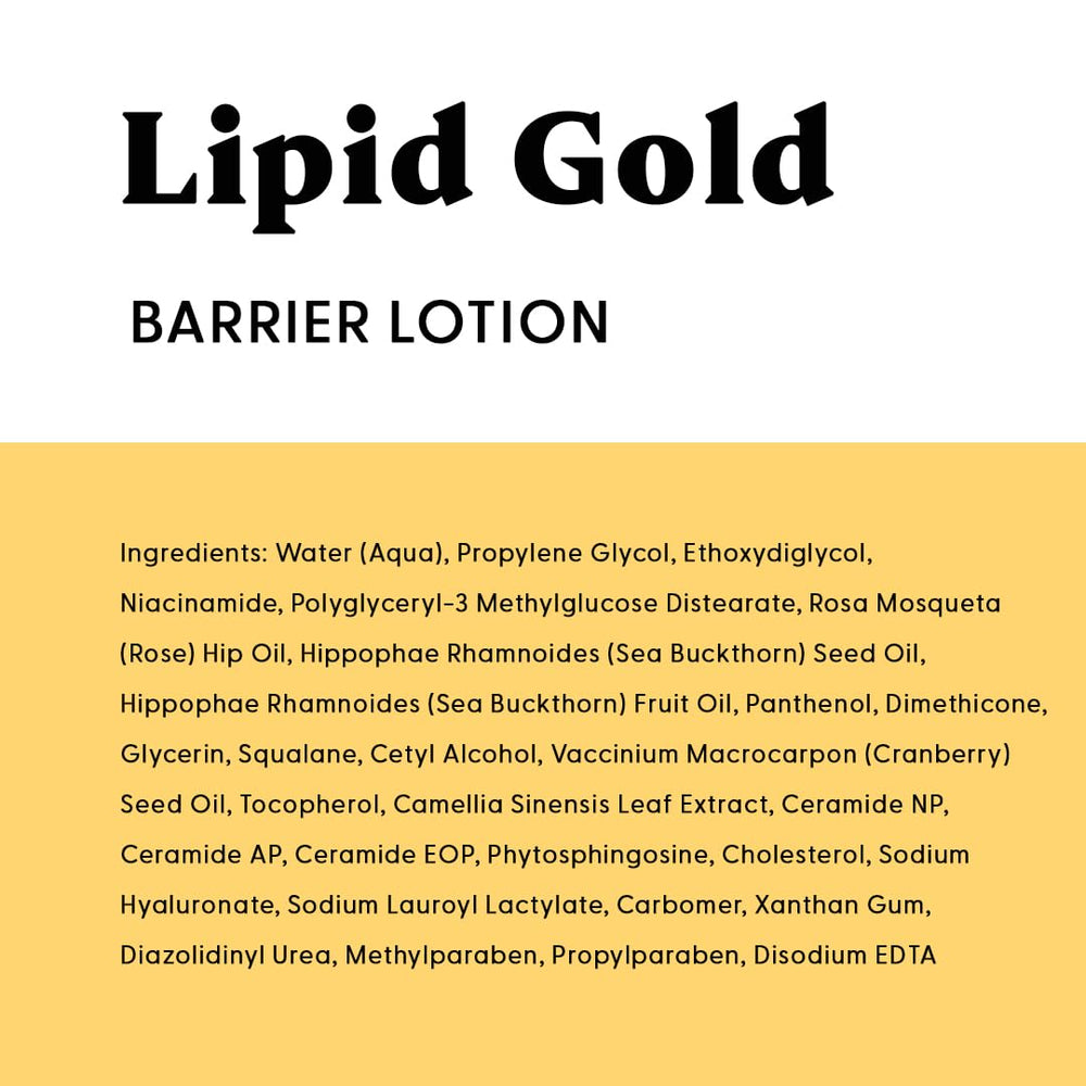 Stratia Lipid Gold on-skin swatch reveals lightweight, barrier-friendly formula.