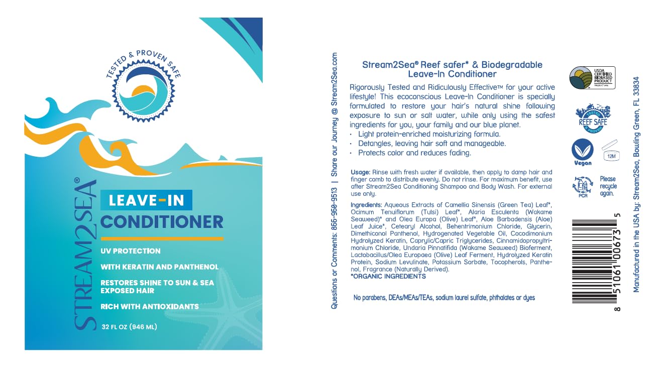 STREAM 2 SEA conditioner with UV protection helps preserve hair color.