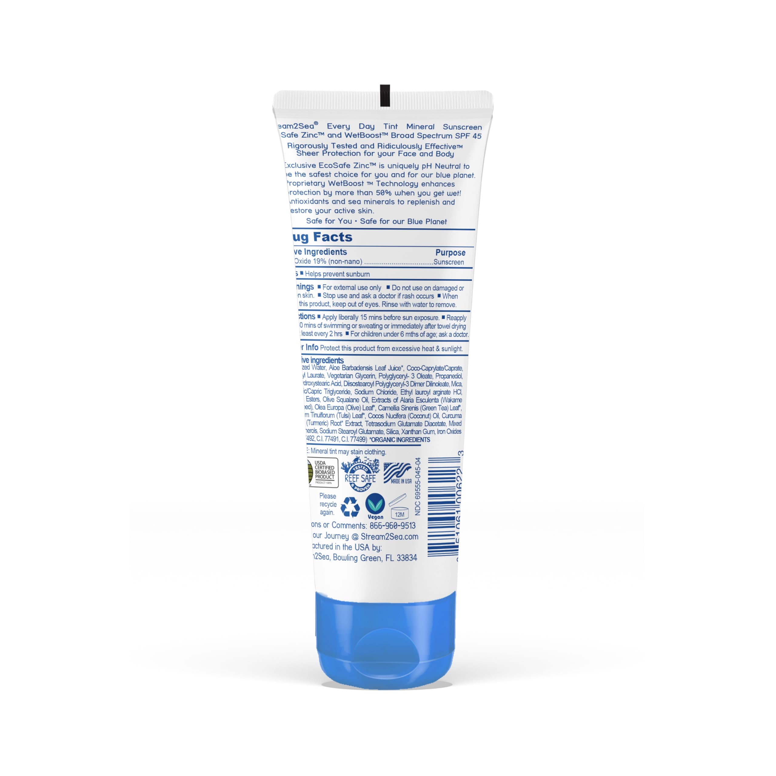 Stream 2 Sea SPF 45 Every Day Tint swirl-on-skin shows natural tint.