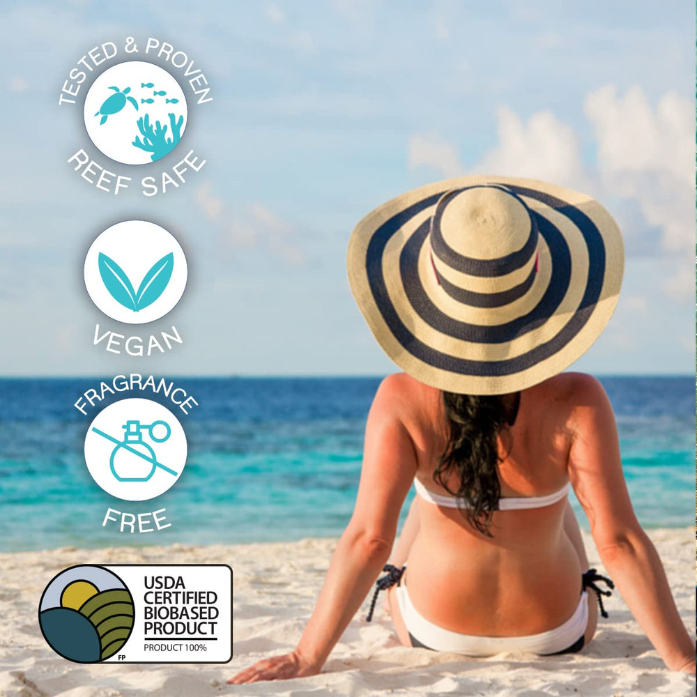 Stream 2 Sea SPF 45 water-resistant-swim depicts protection after swimming.