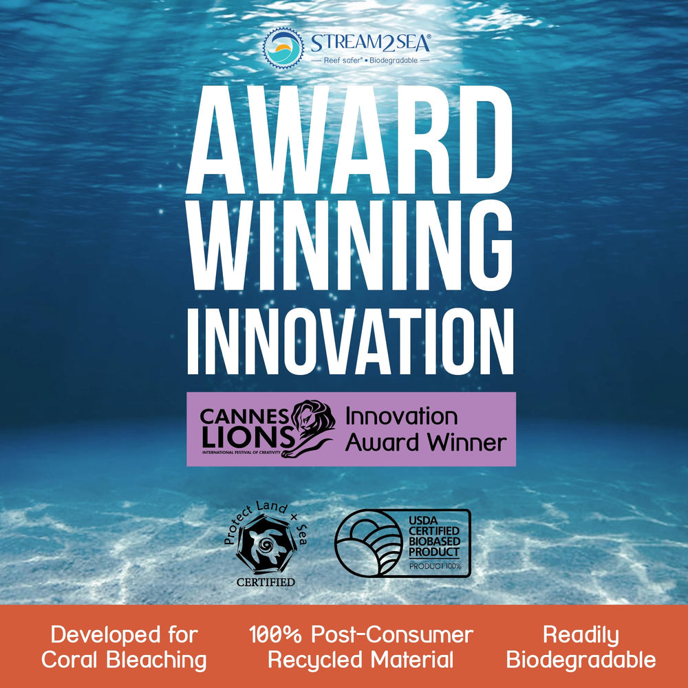 Stream2Sea Coral Care Cannes Lions award badge signaling innovation.