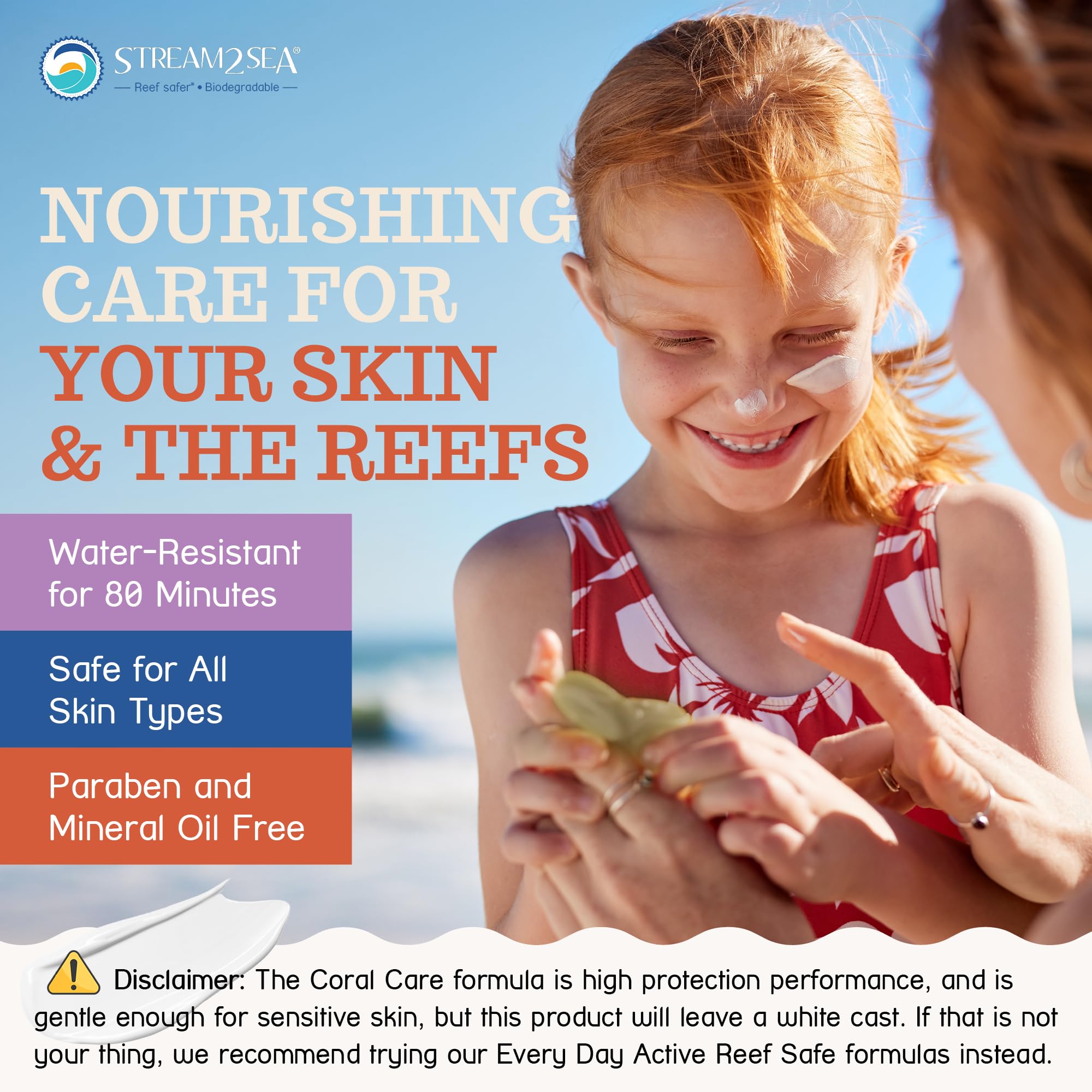 Stream2Sea Coral Care packaging on travel-size kit for reef-aware travelers.