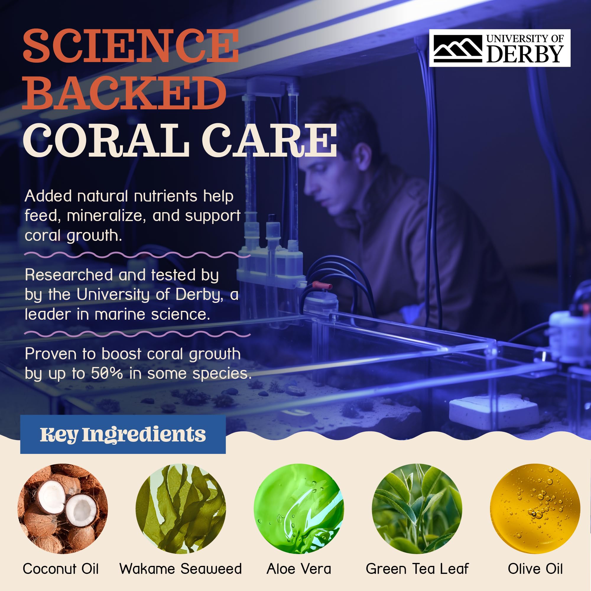 Stream2Sea Coral Care beside snorkel gear, ideal for ocean adventures.