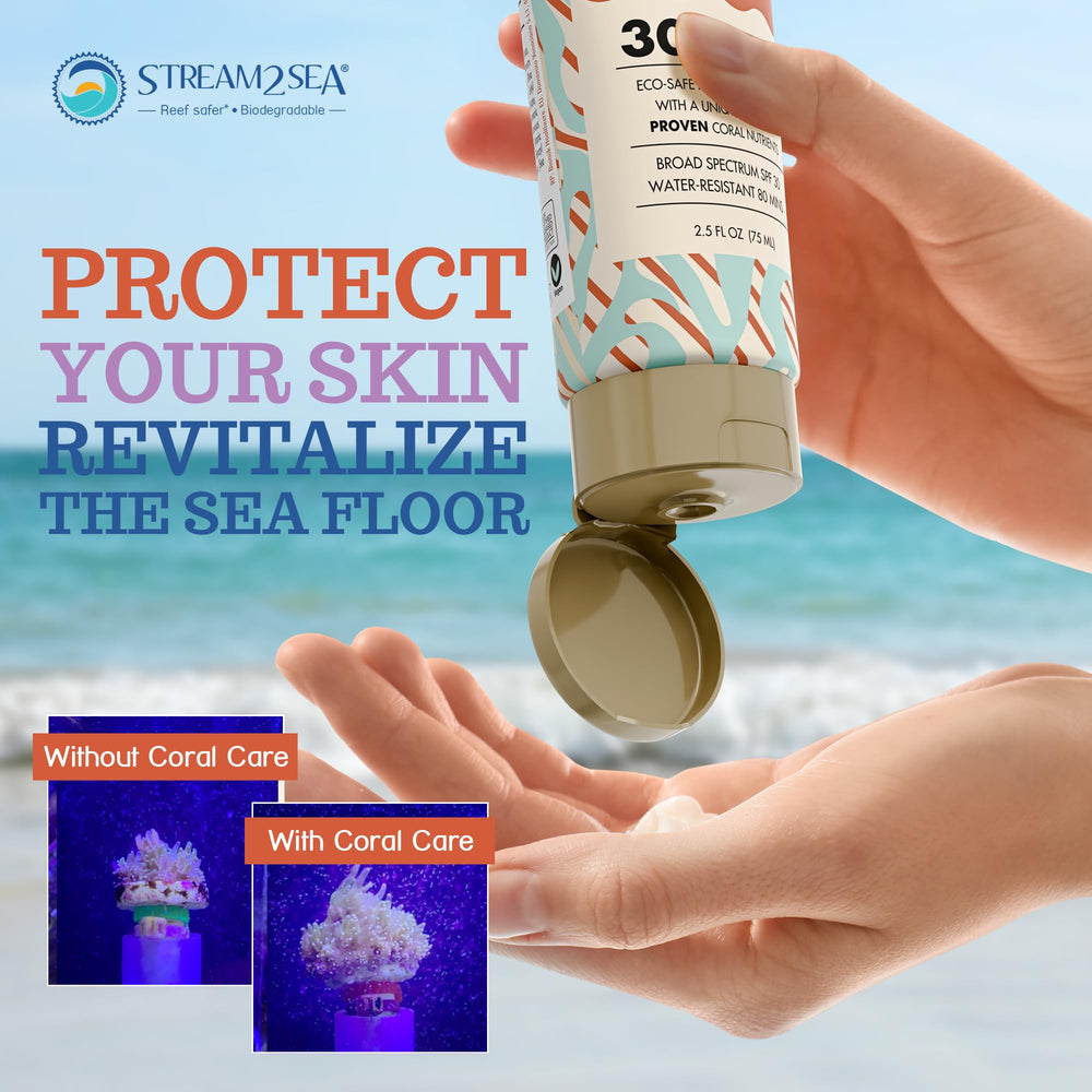 Stream2Sea Coral Care USDA Biobased certification label on product.