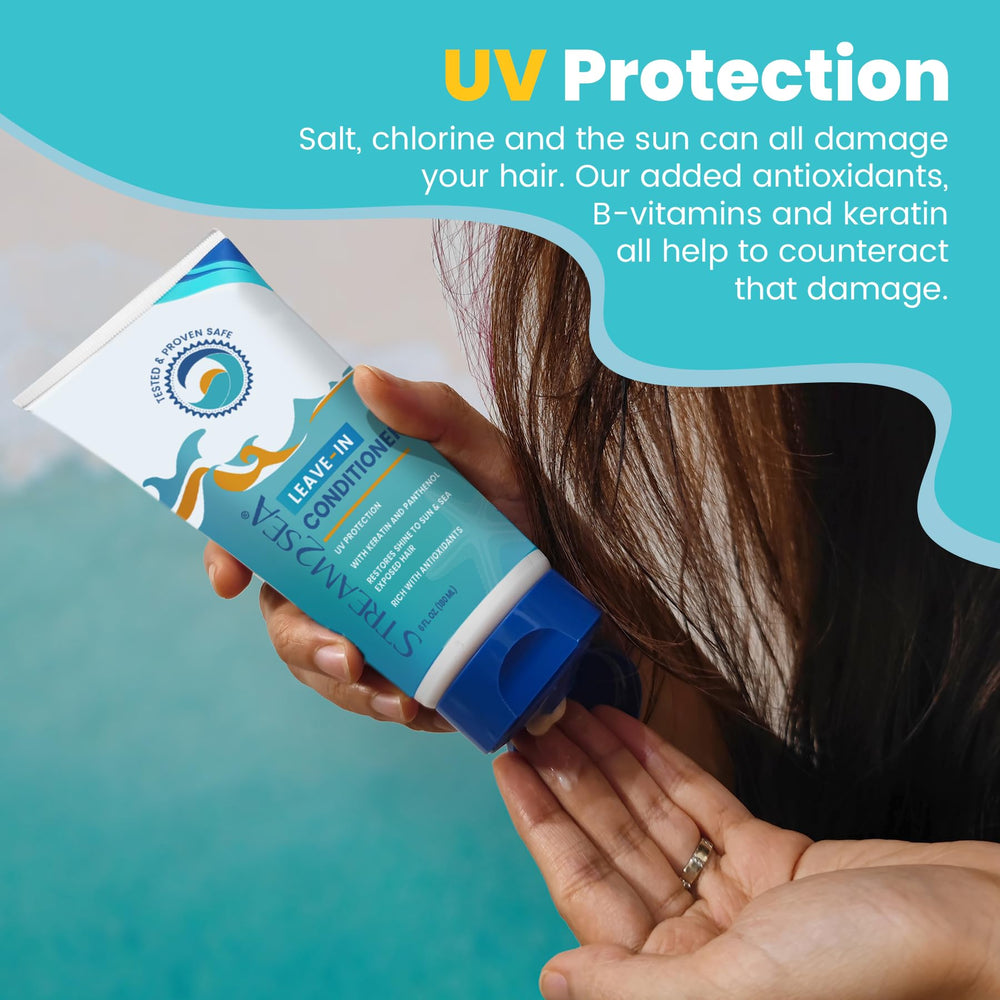 Stream 2 Sea natural blend with green tea and wakame nourishes hair.
