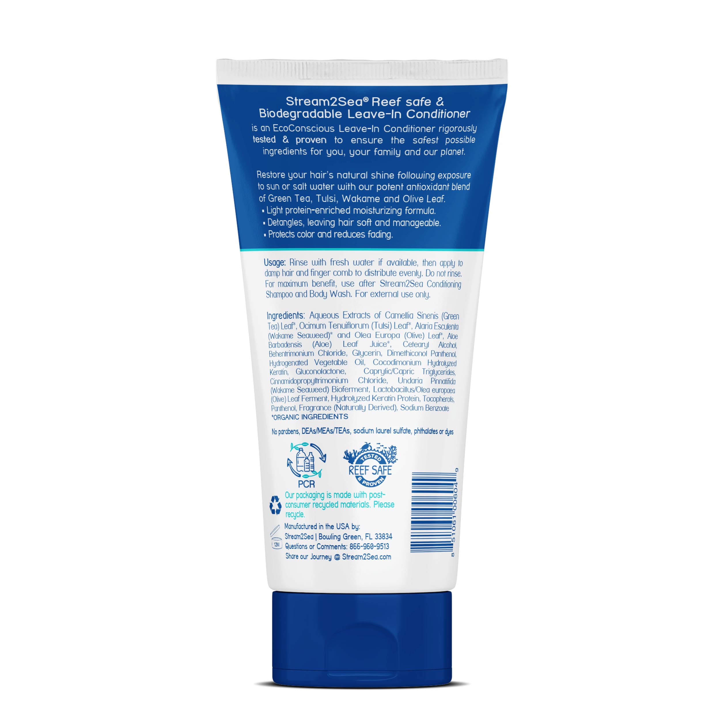 Stream 2 Sea leave-in conditioner detangles hair without greasiness for beach days.