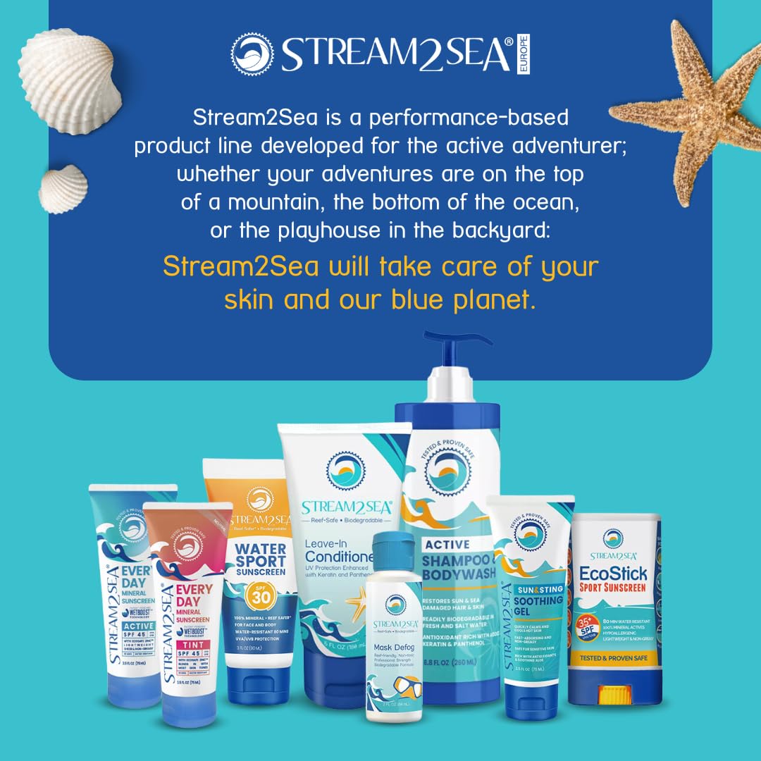 STREAM 2 SEA sheer finish delivers breathable, comfortable sun protection.