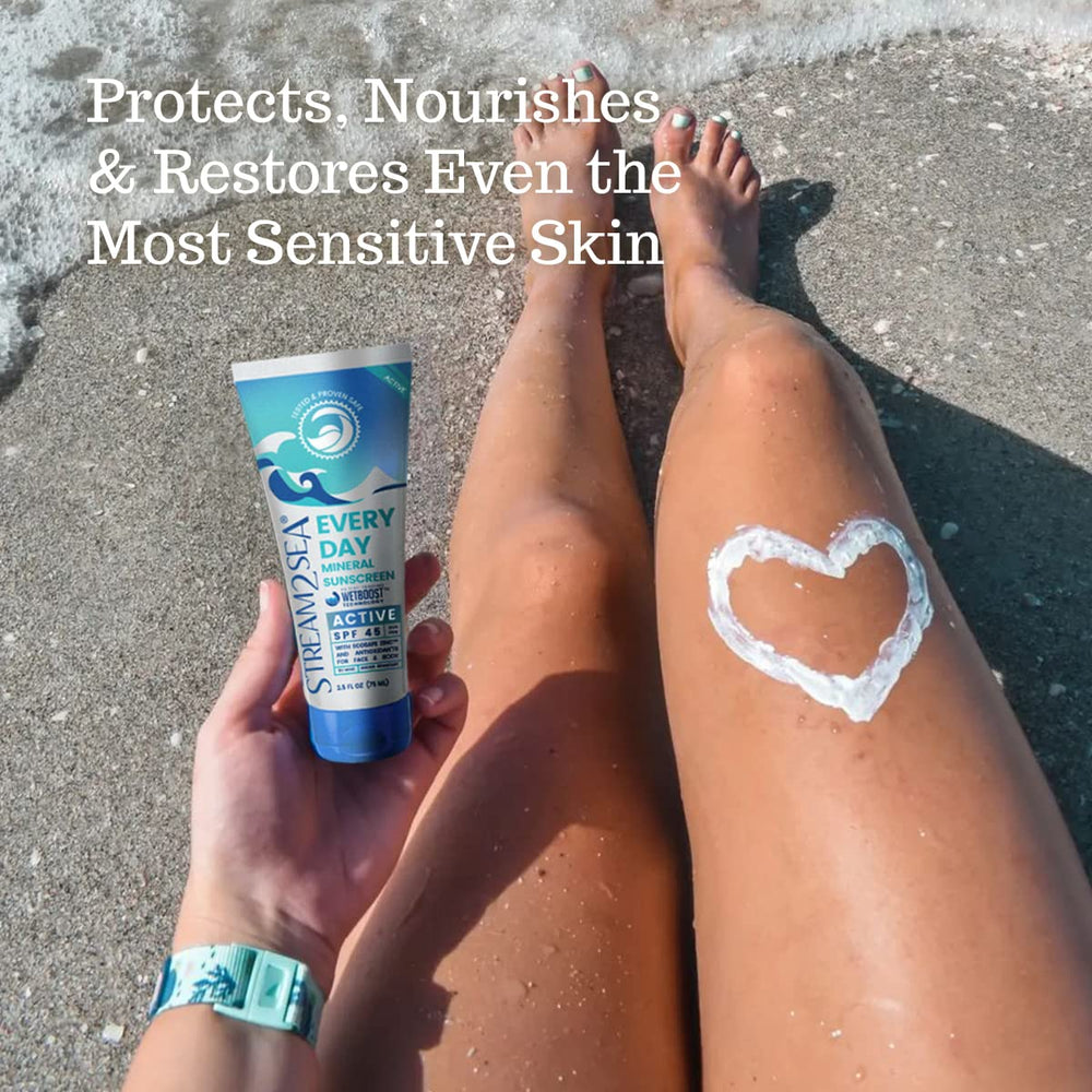 STREAM 2 SEA water-resistant formula maintains protection after swimming.