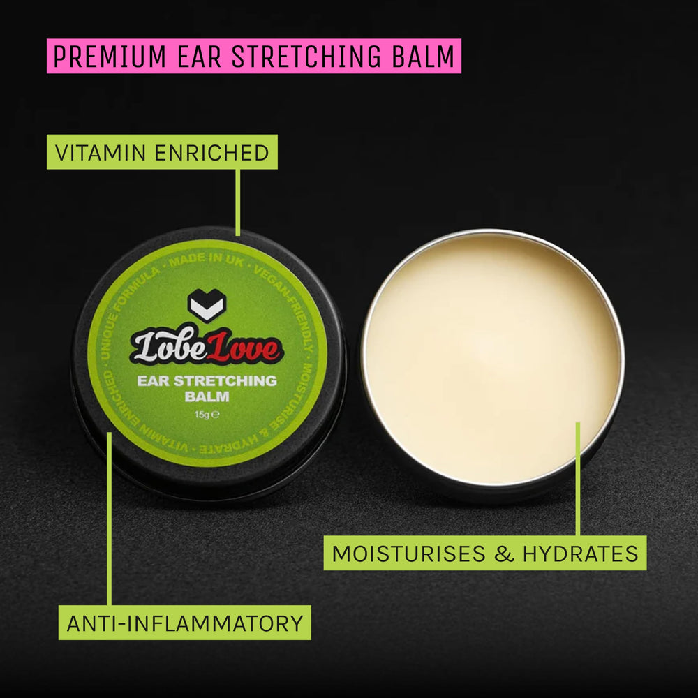 Stretch It aftercare trio pack closeup highlighting complete lobe maintenance.
