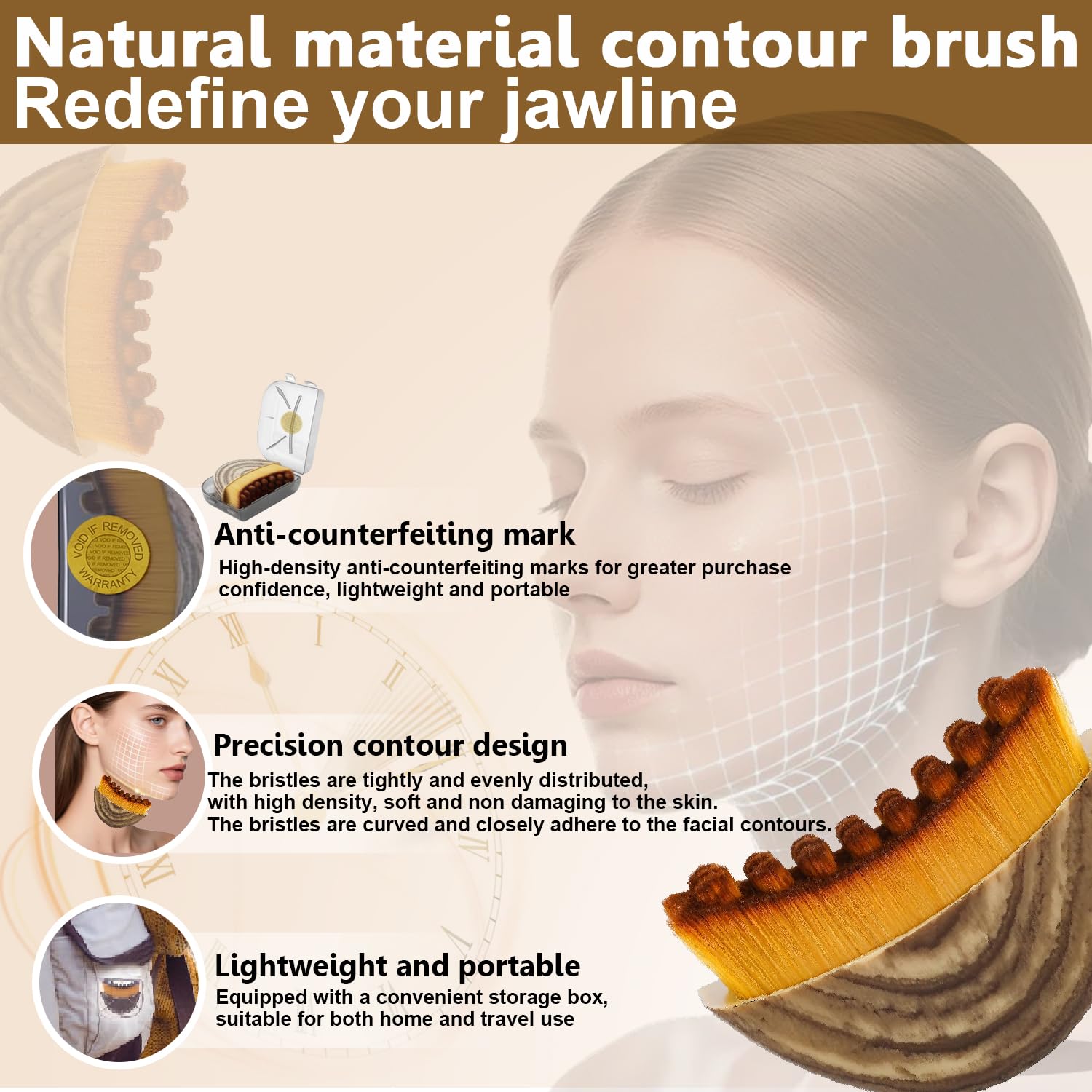 Strict Lymphatic Contour Face Brush at-home use enables quick 3-minute sessions
