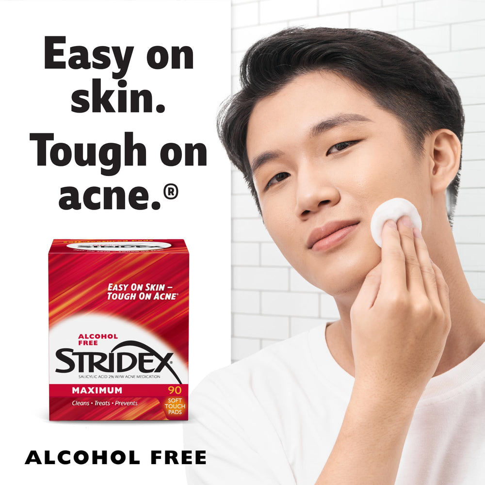 Stridex Maximum Pads integrated into morning routine for pore cleansing and refreshment.