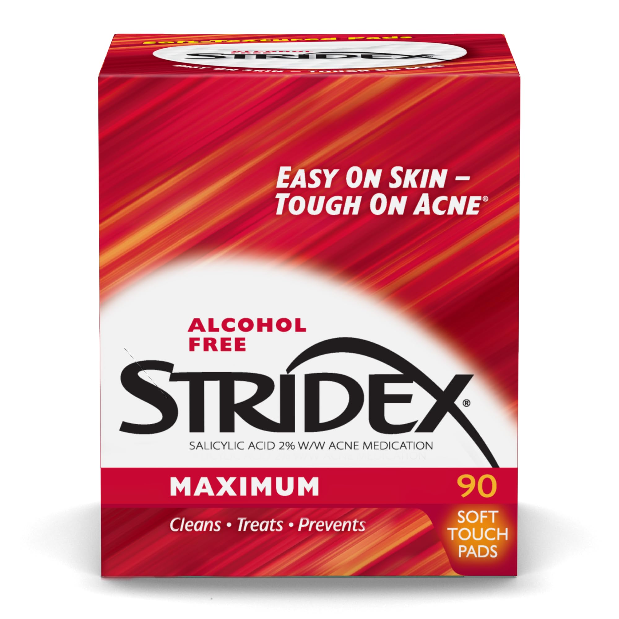 Stridex Maximum Pads textured pad demonstrates deep cleansing for clearer pores.
