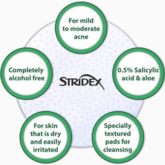Stridex Sensitive Pads morning routine use showing quick-clean morning cleanse