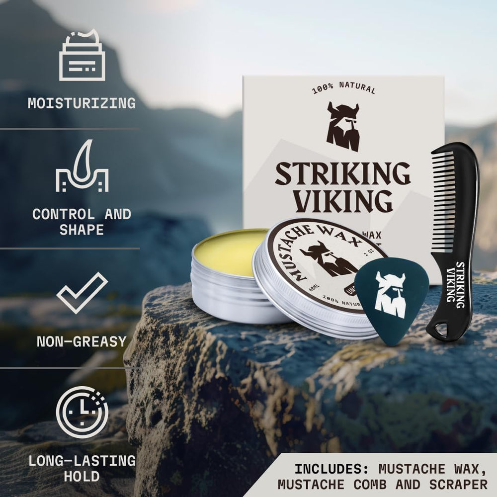 Striking Viking anti-static mustache comb for precise grooming