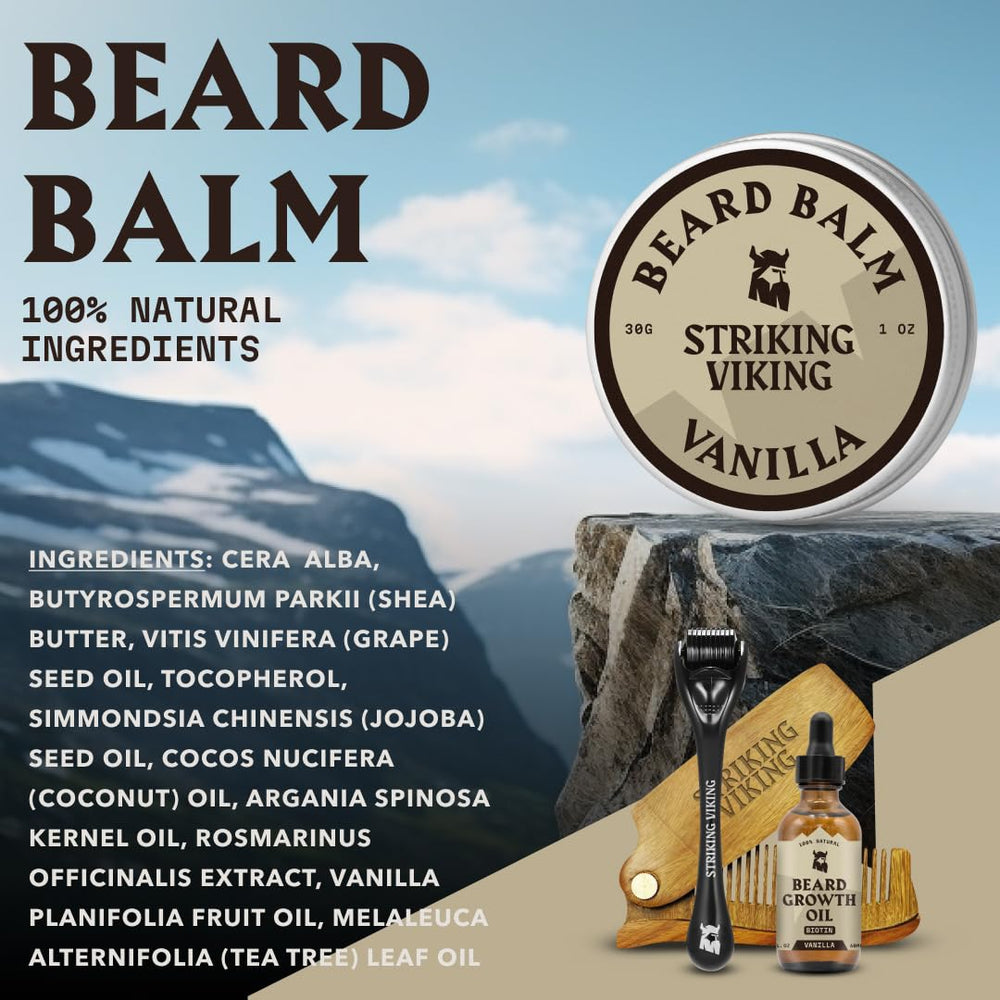 Striking Viking Gift Set with oil and balm for a stylish present.