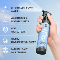 Striking Viking blue ocean scent close-up, delivers refreshing aroma for all-day hair confidence.