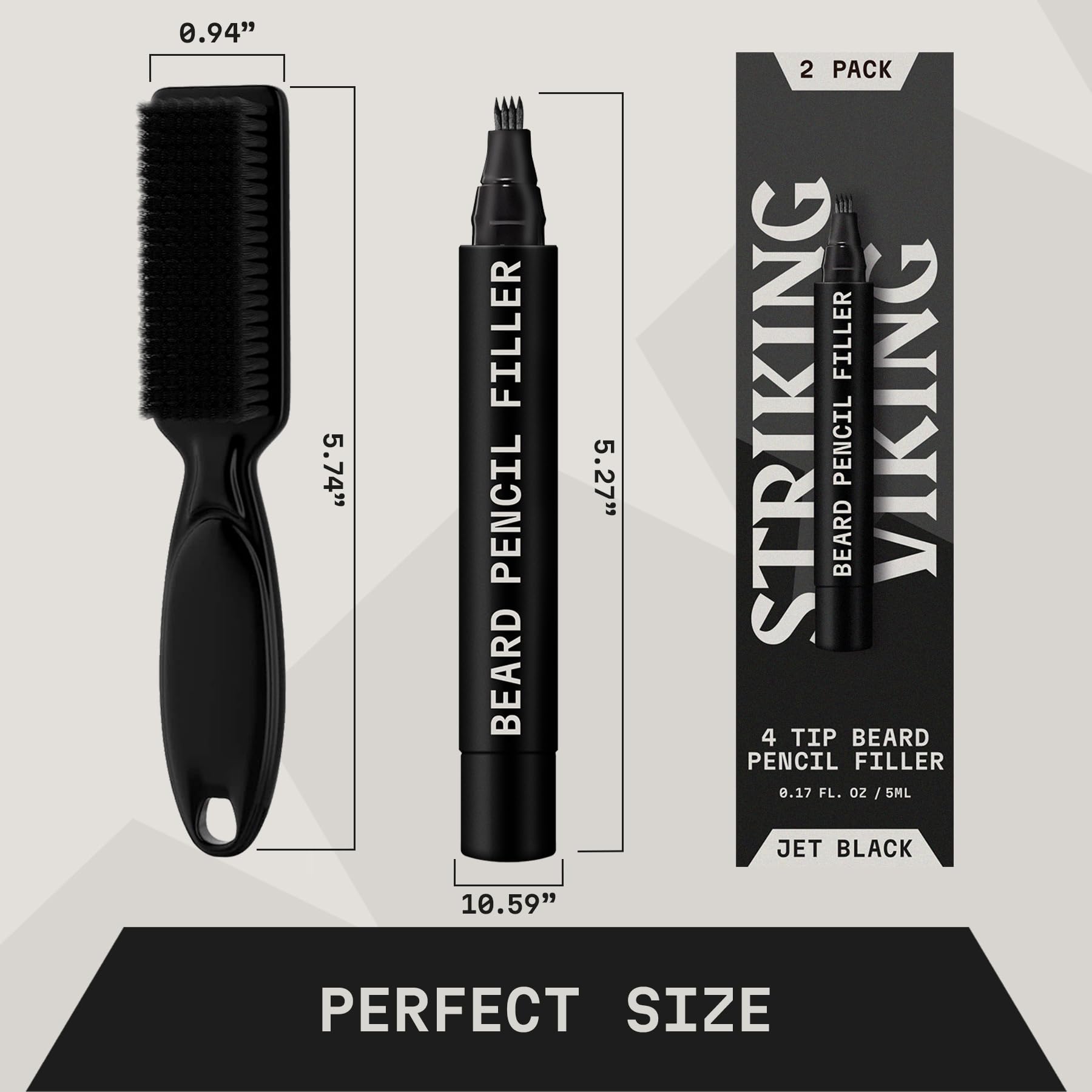 Striking Viking precise application for defined, fuller beard contours.