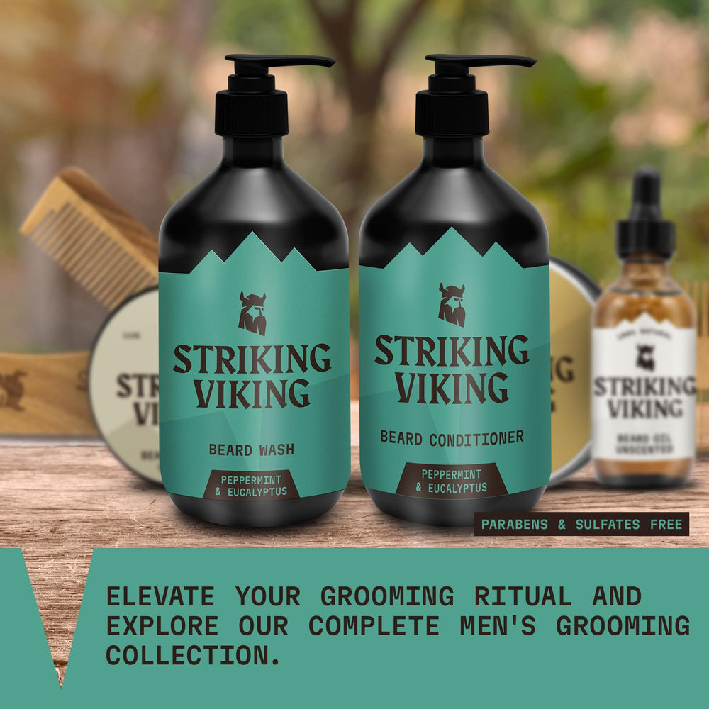 Striking Viking hydrating jojoba oil; nourishes skin and beard without heaviness