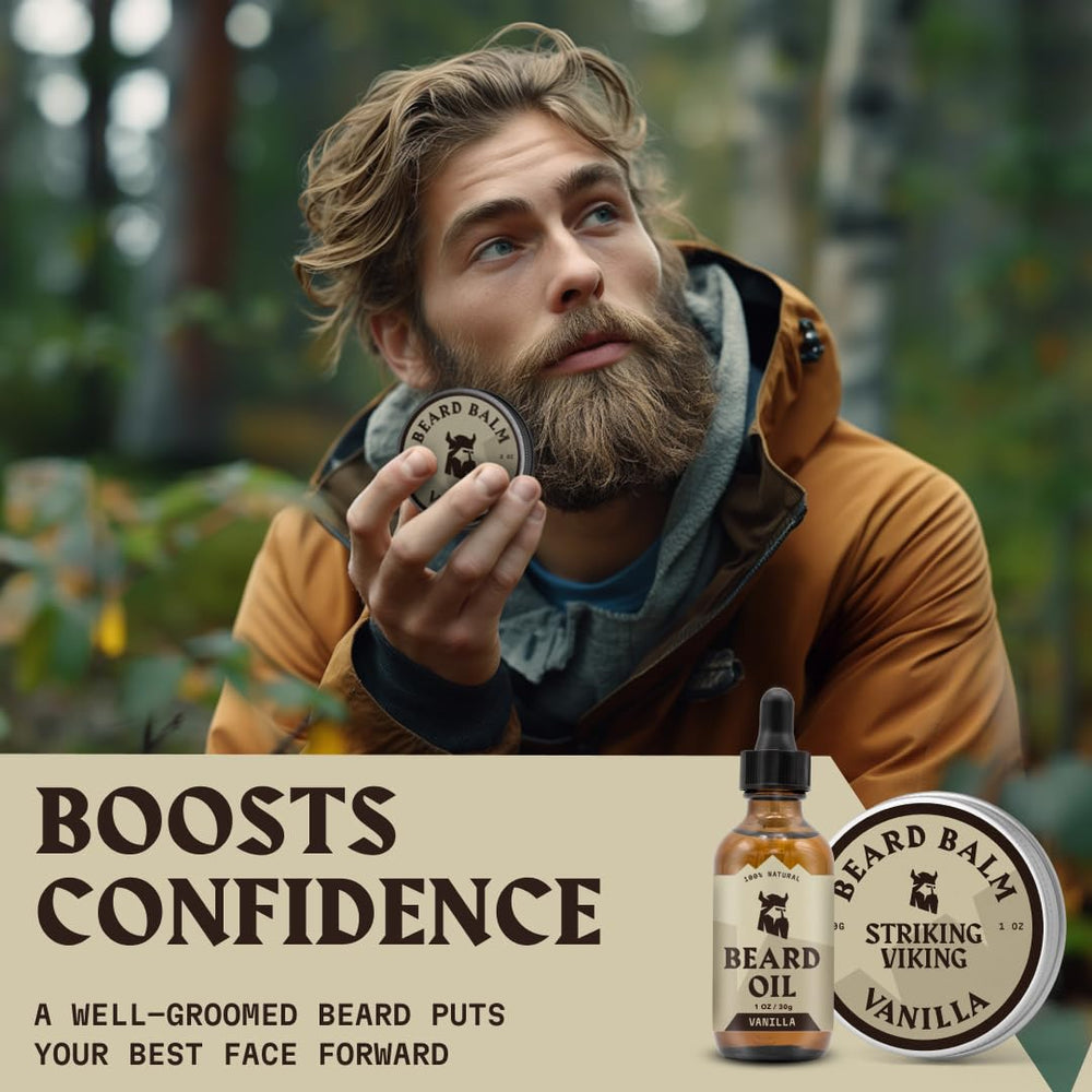 Striking Viking Soft Beard Texture close-up shows smooth, manageable beard.