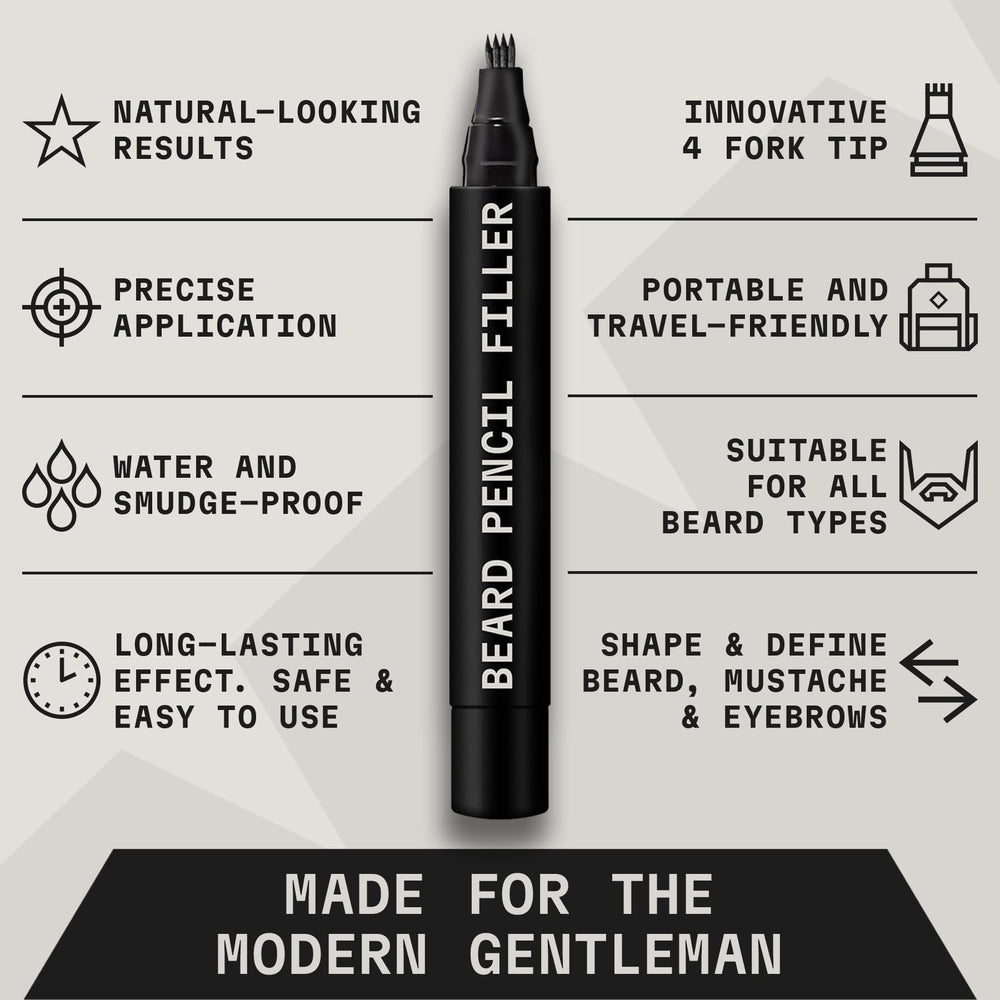 Striking Viking soft bristle brush blends color for a seamless beard finish.