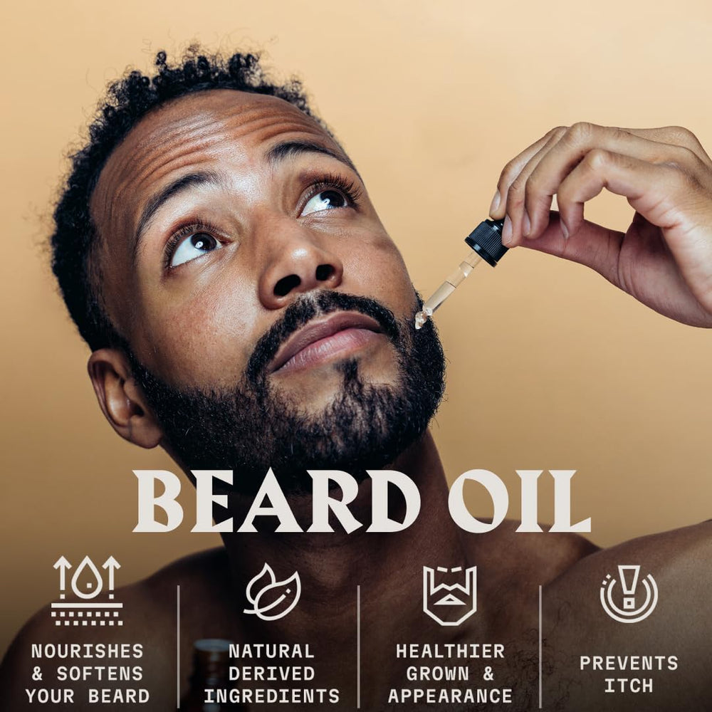 Striking Viking Vanilla fragrance bottle highlights pleasant grooming aroma.