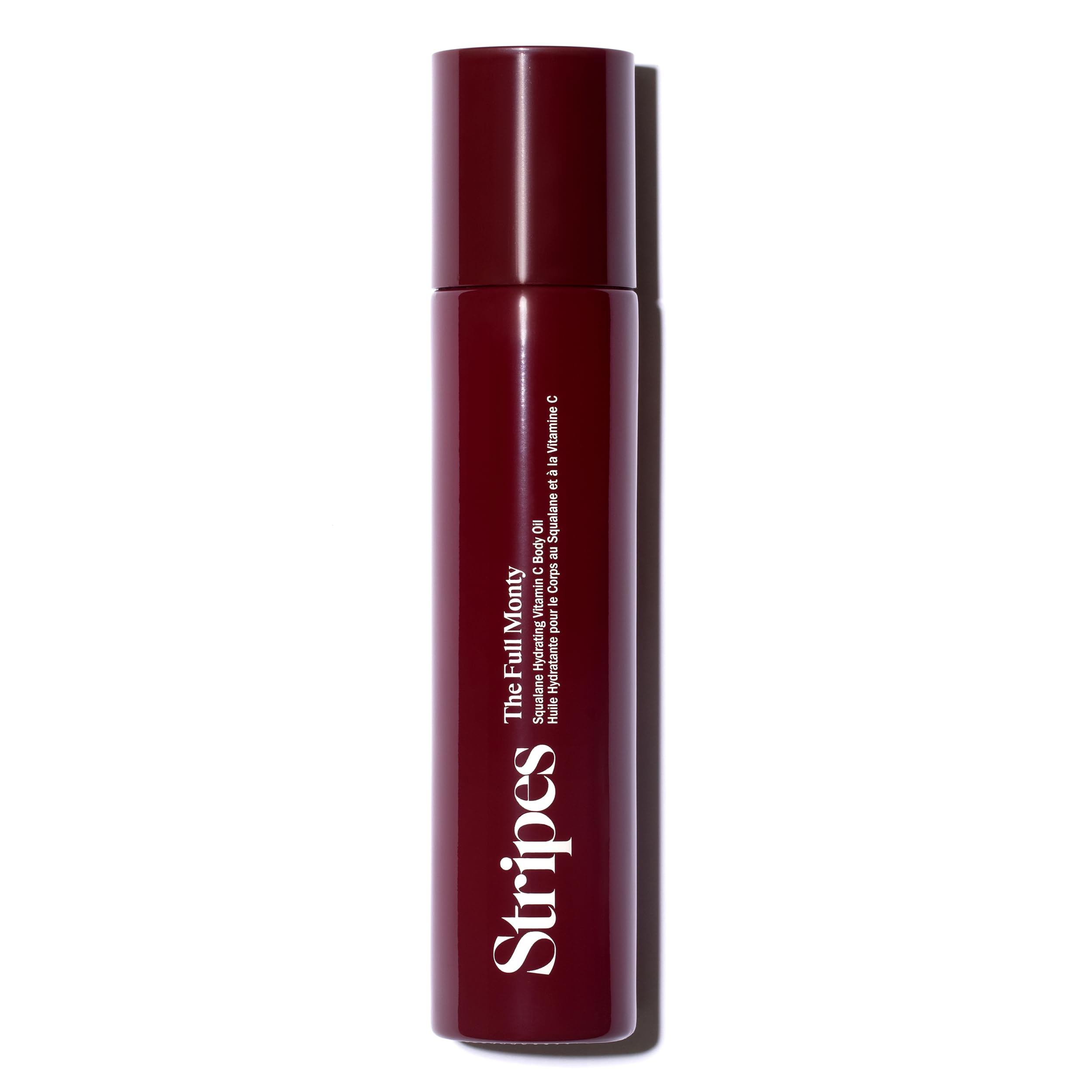 STRIPES Beauty Naomi Watts Full Monty bottle glows with hydrating formula for silky skin