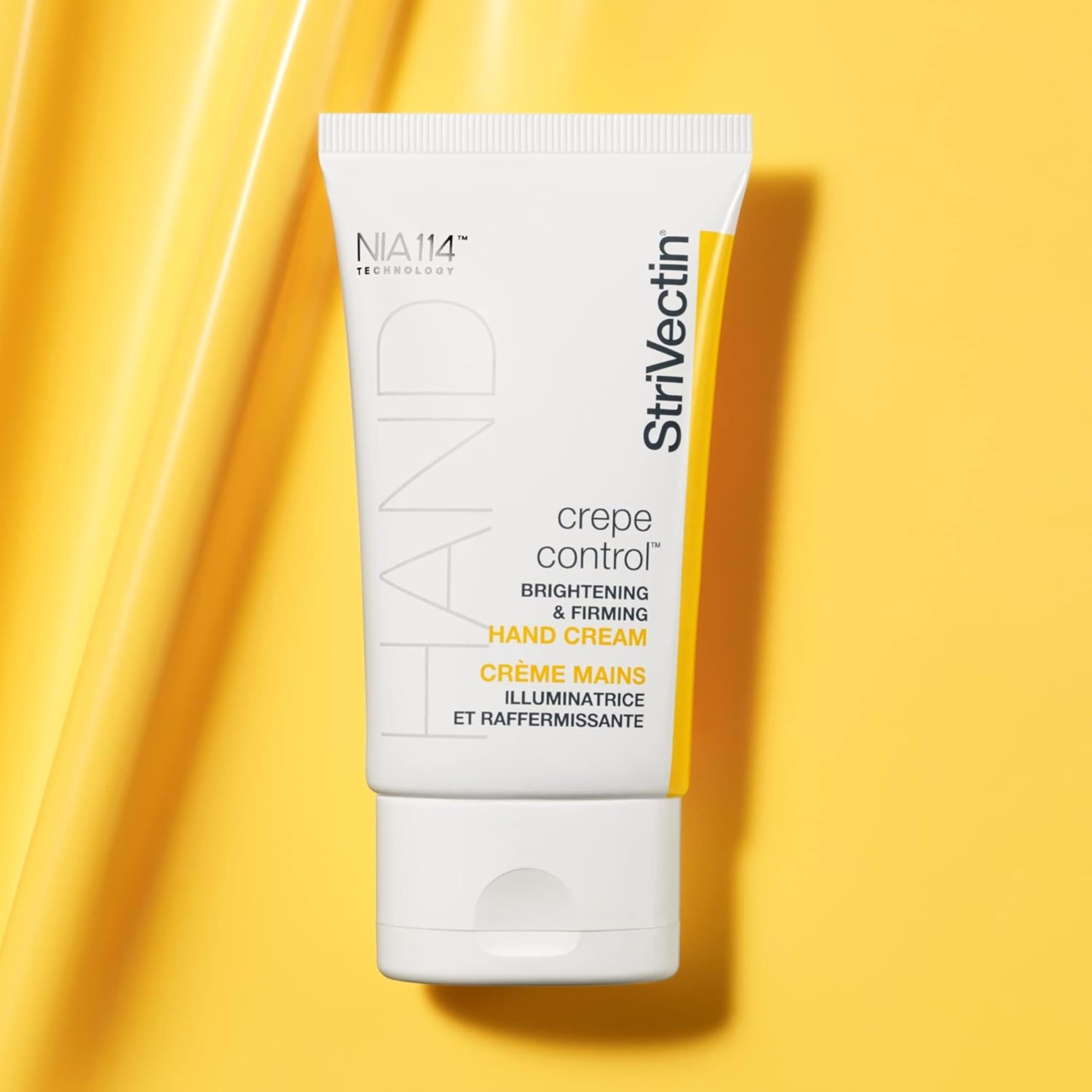 StriVectin before and after hands comparison, illustrates improved texture and tone