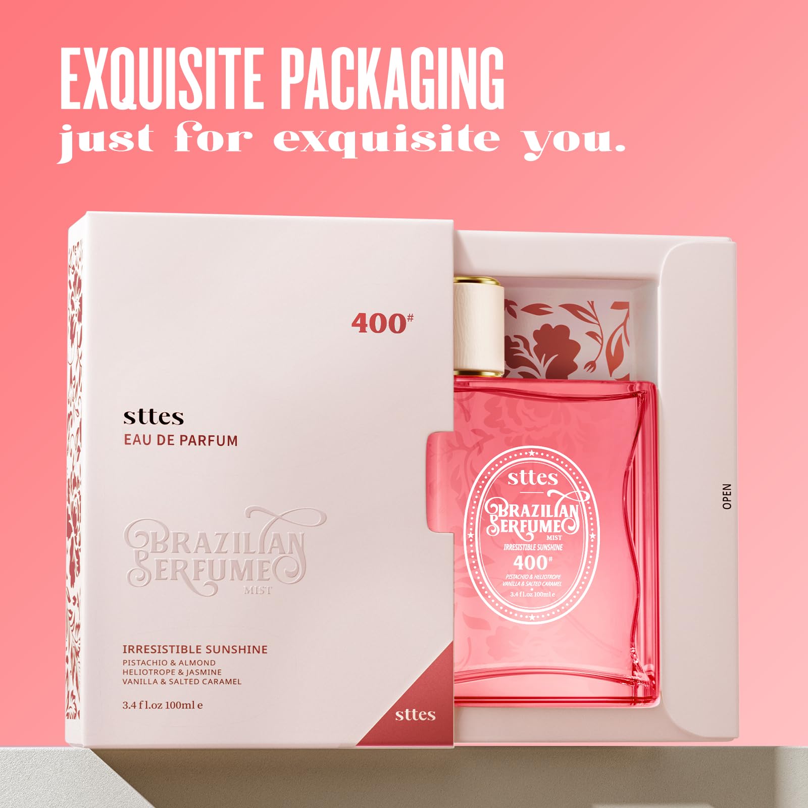Sttes Perfume 400# 100ml bottle ready for travel or daily wear.