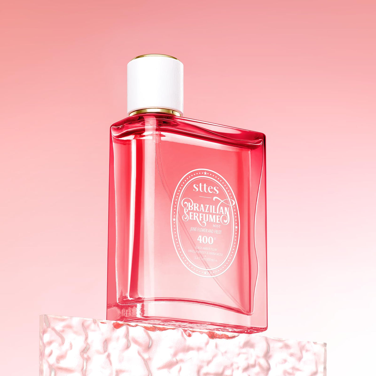 Sttes Perfume 400# June Flower Fruit top notes of plum and strawberry for bright daytime appeal.