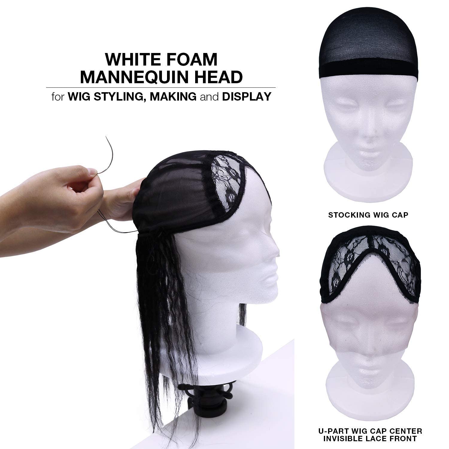 STUDIO LIMITED portable-wig head shown in carry case, ideal for travel salon use.