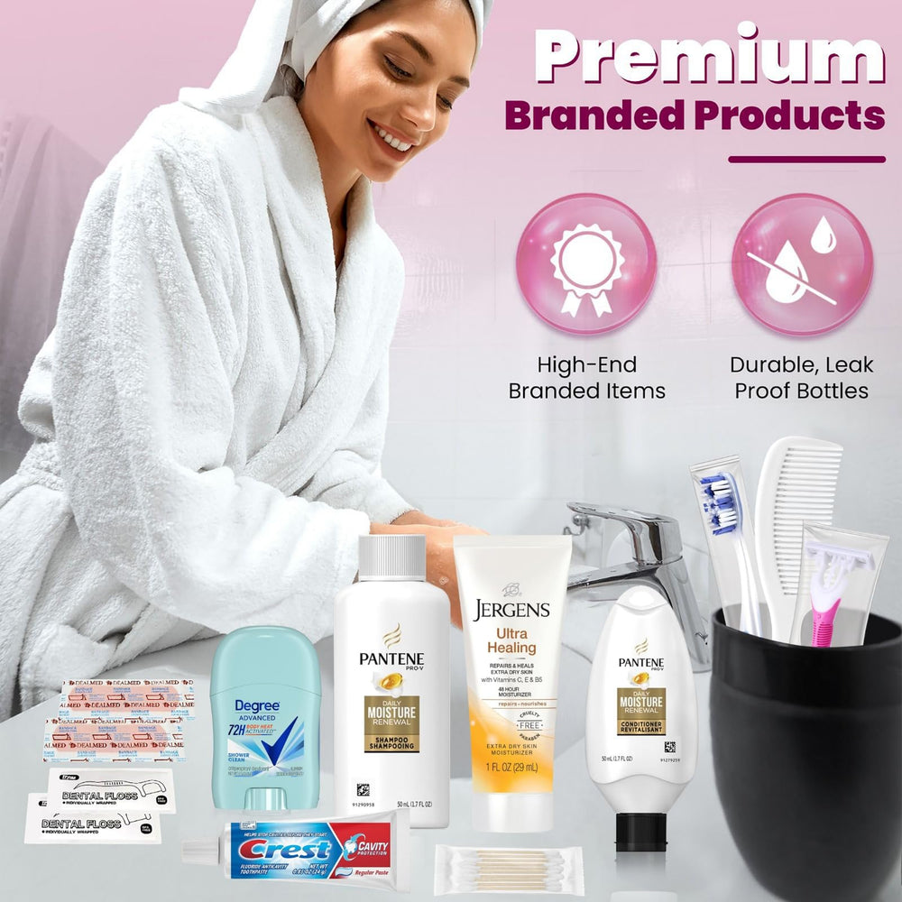 Stuhrling Bottle Trektote 15-piece set highlights essential toiletries