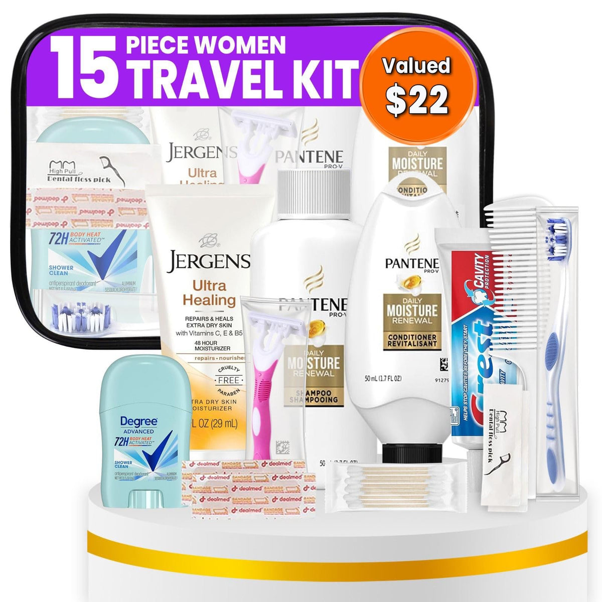 Stuhrling Bottle Trektote kit front view for organized travel