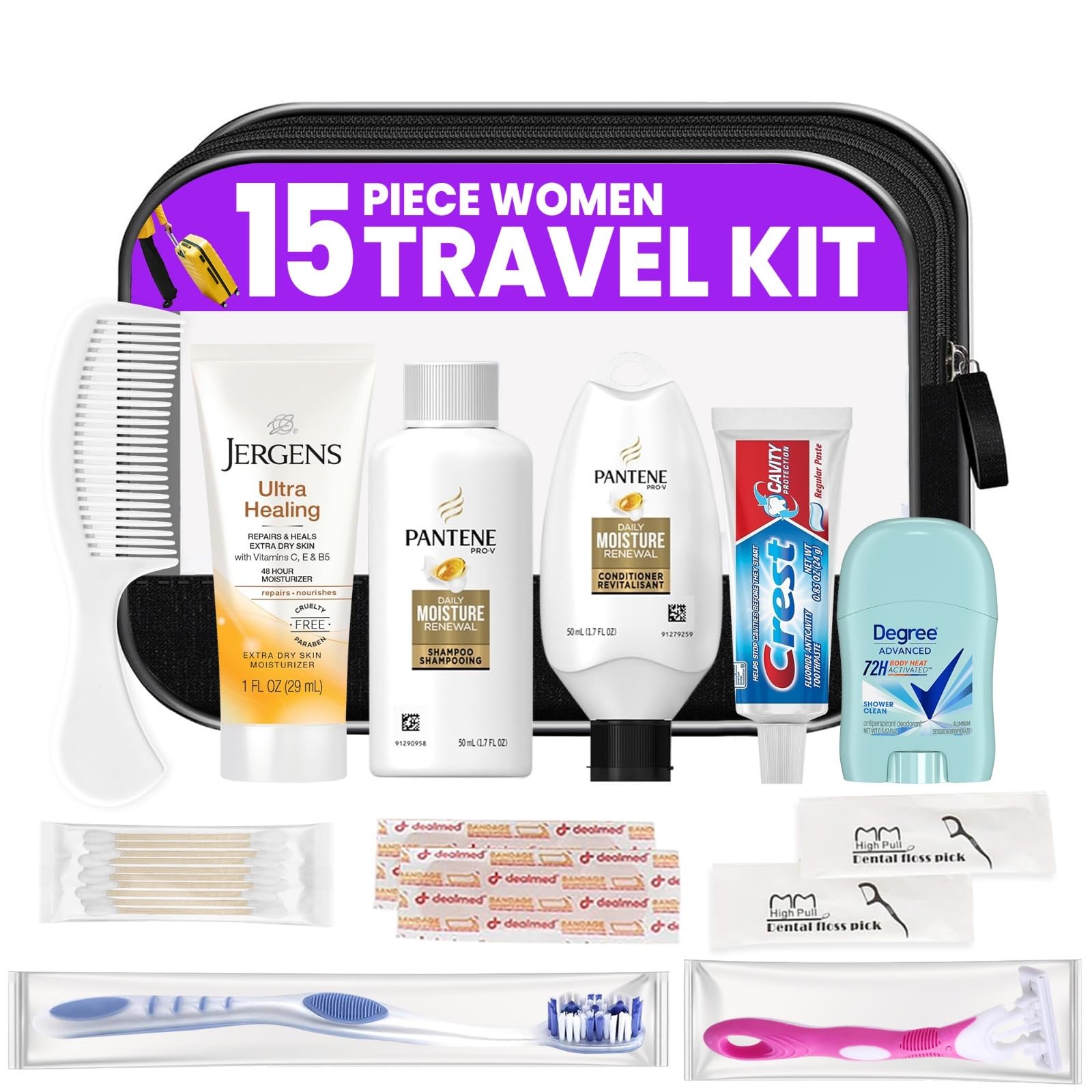 Stuhrling Bottle Trektote kit zipper-closure view highlights TSA-friendly packing