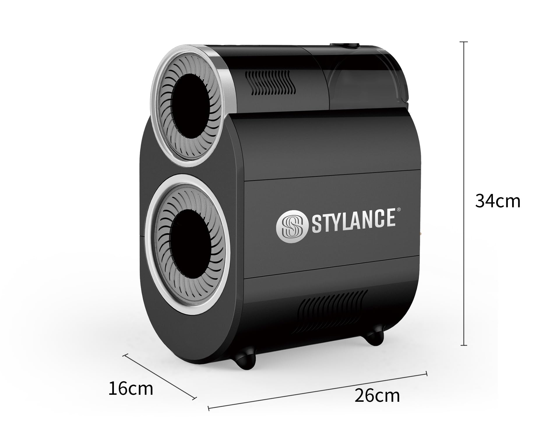 STYLANCE automatic hair brush cleaner water port close-up for quick setup and use.