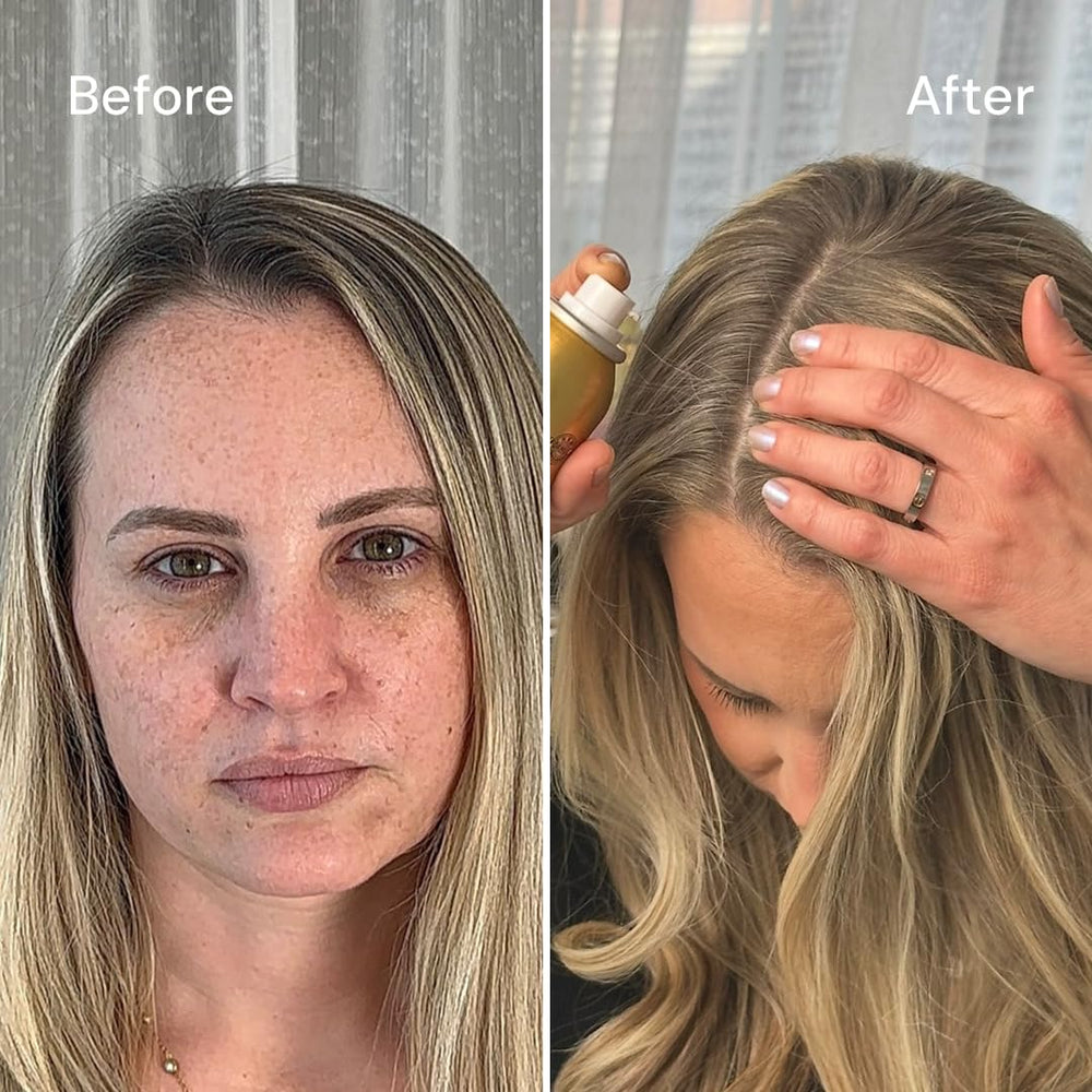 STYLE EDIT dark blonde root concealer flake-free and transfer-resistant for clothing.