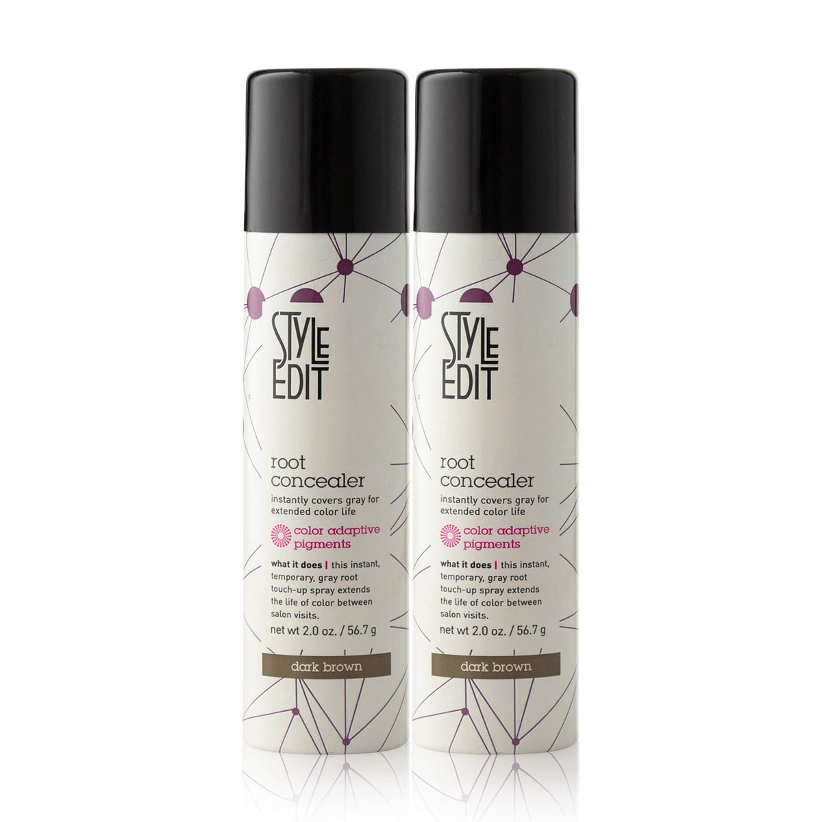 STYLE EDIT Root Concealer bottle closeup for quick at-home root coverage.