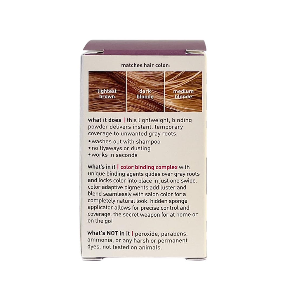 Style Edit powder washes out with next shampoo for easy maintenance.