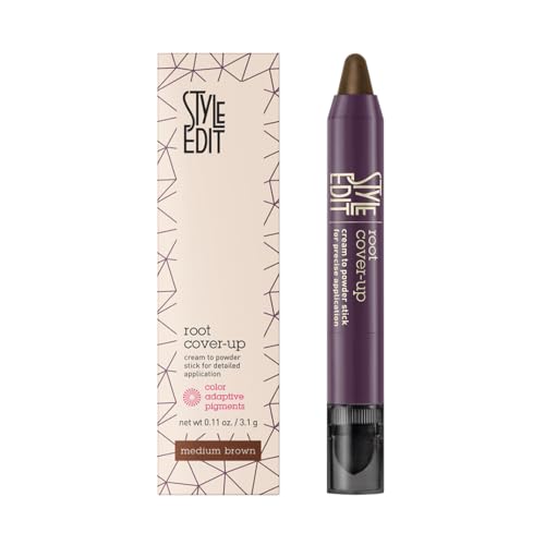 STYLE EDIT Root Touch Up Stick cap-close shows precise color matching for gray coverage.