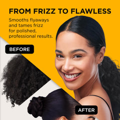 Style Factor EDGE BOOSTER applied to damp hair for a sleek, lasting finish.