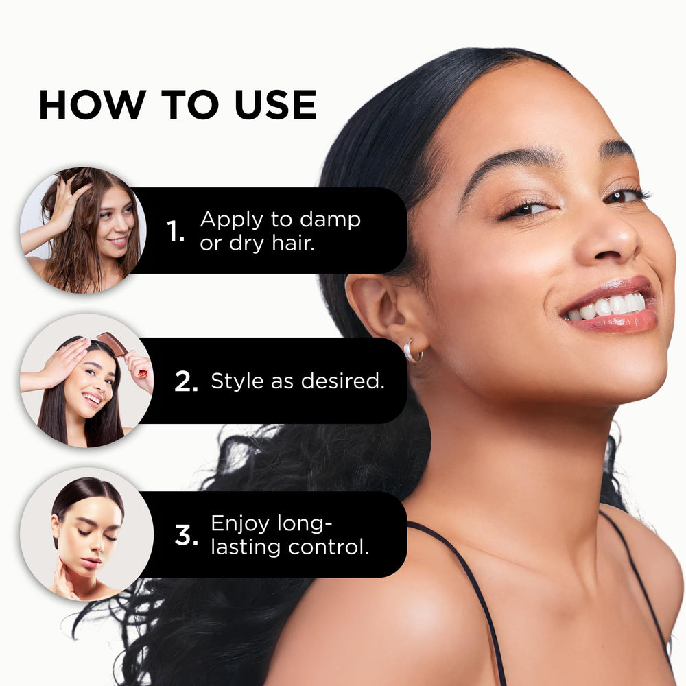 Style Factor EDGE BOOSTER post-application hold for braids and updos.