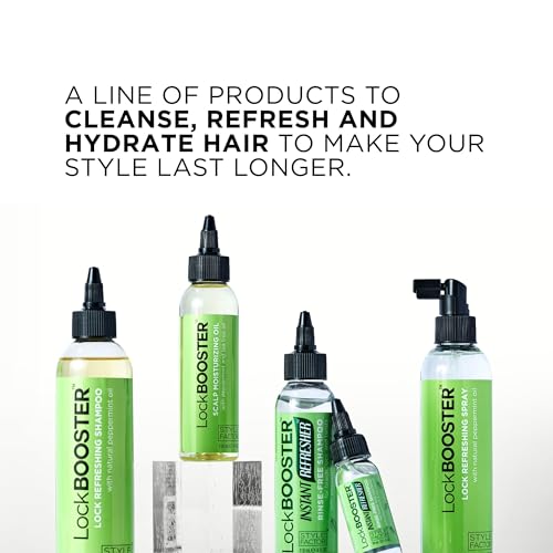Style Factor LockBOOSTER bottle-ready close-up demonstrates quick absorption and nourishment